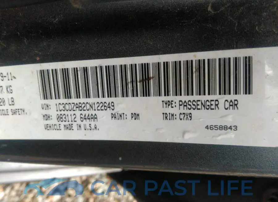 1C3CDZAB2CN122649# 9