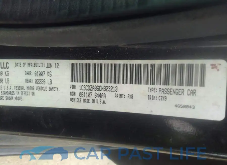 1C3CDZAB6CN323213# 9