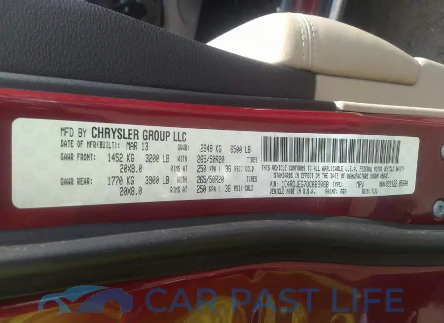 1C4RDJEG7DC669068# 9