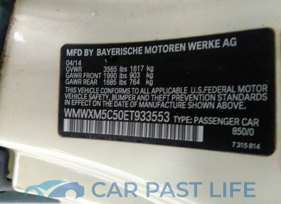 WMWXM5C50ET933553# 9