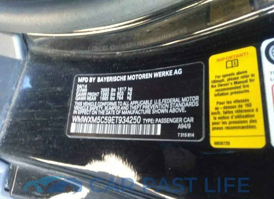 WMWXM5C59ET934250# 9