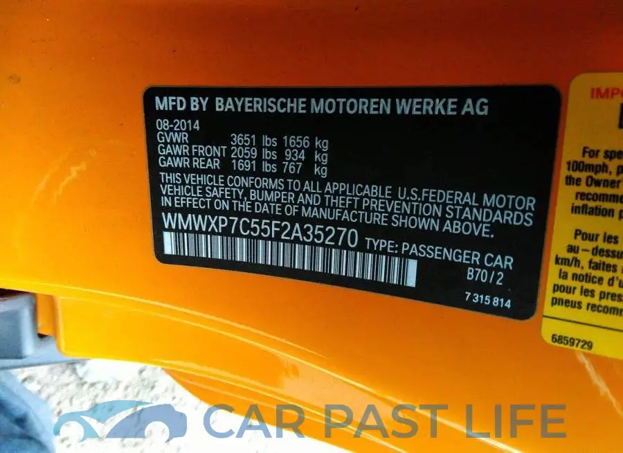 WMWXP7C55F2A35270# 9