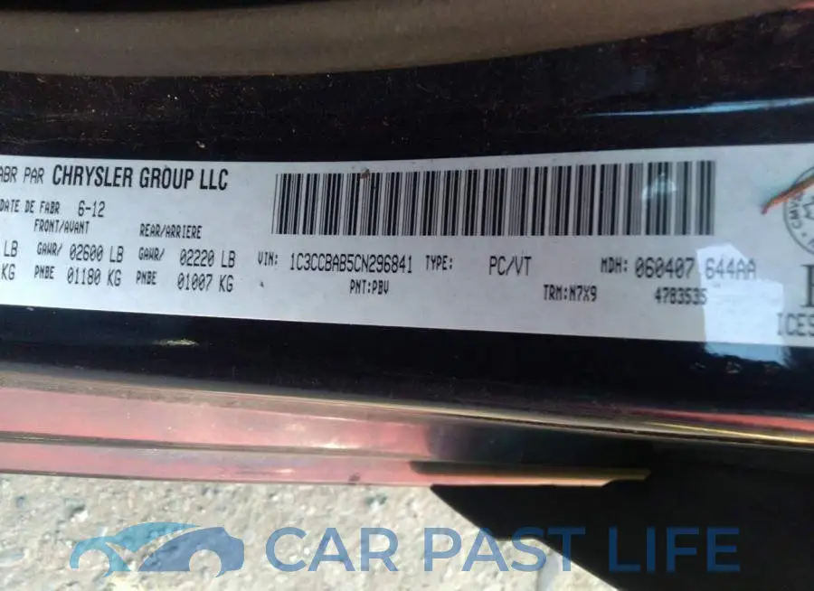 1C3CCBAB5CN296841# 9