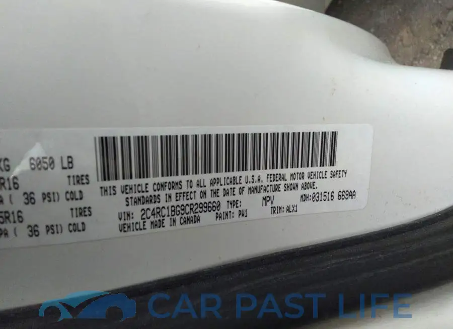2C4RC1BG9CR299660# 9