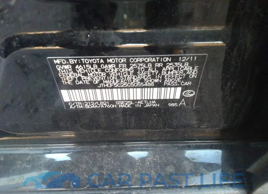 JTHCF5C25C5055488# 9