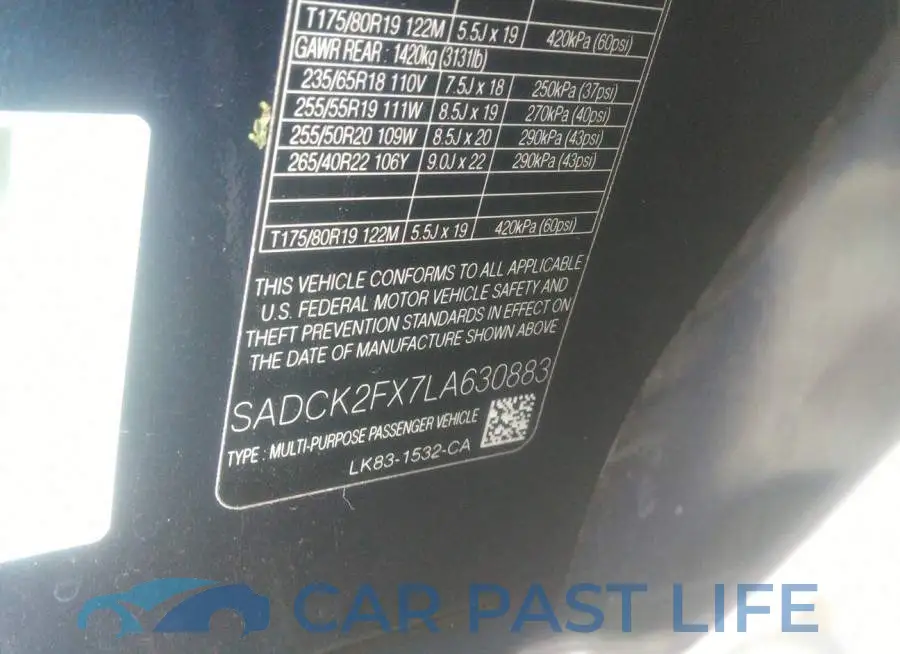 SADCK2FX7LA630883# 9