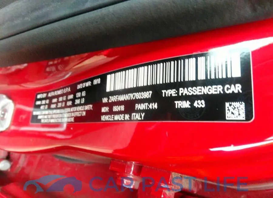 ZARFAMAN7K7603987# 9