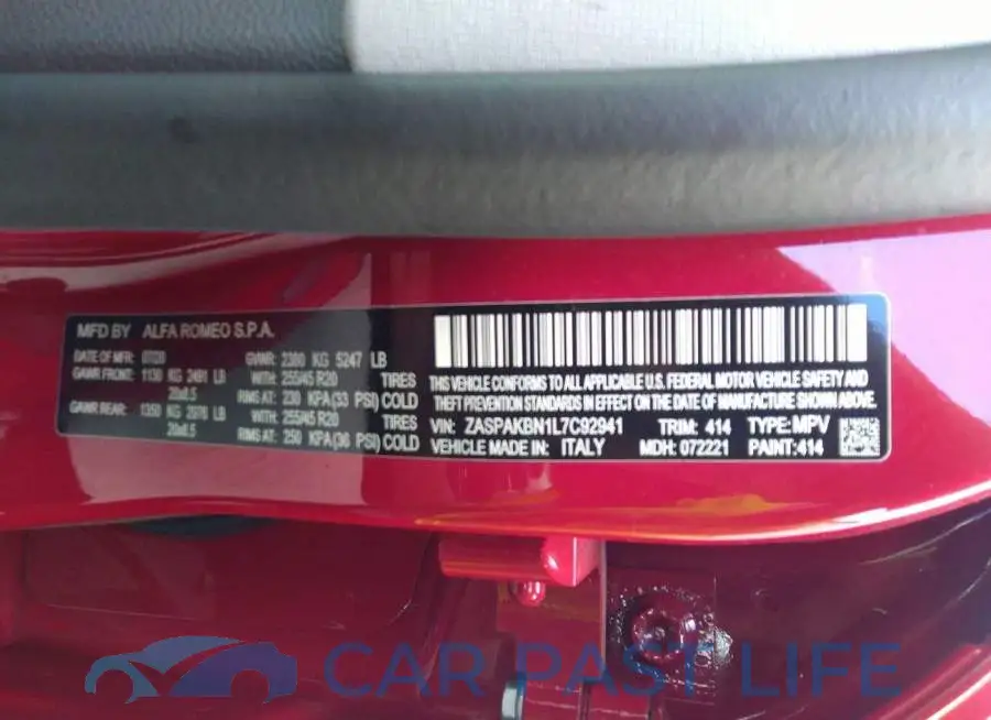 ZASPAKBN1L7C92941# 9
