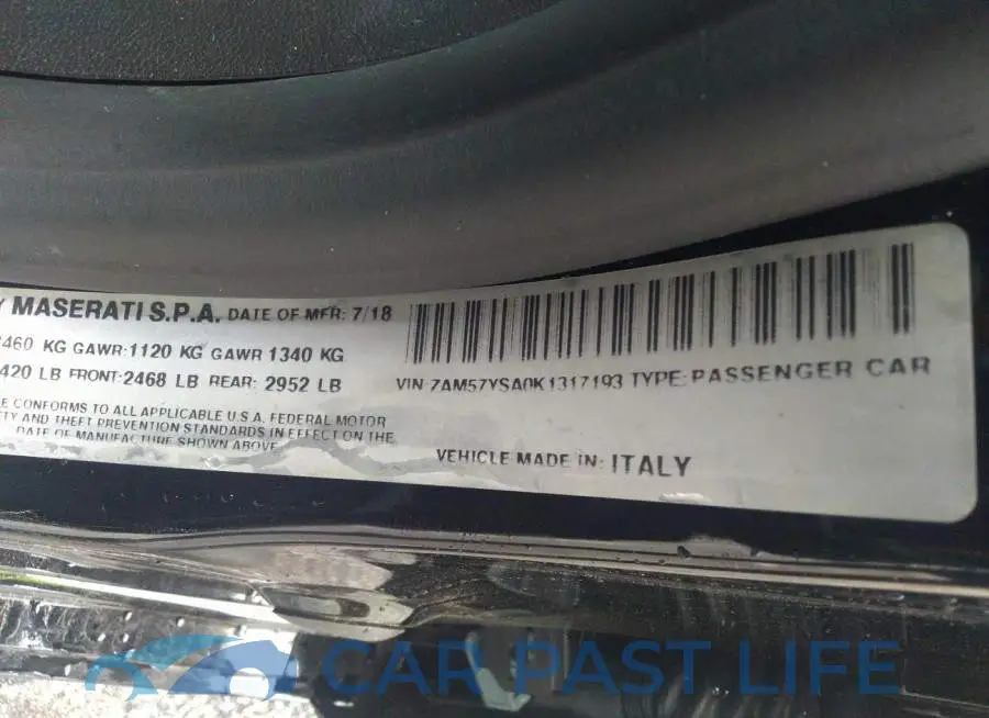 ZAM57YSA0K1317193# 9