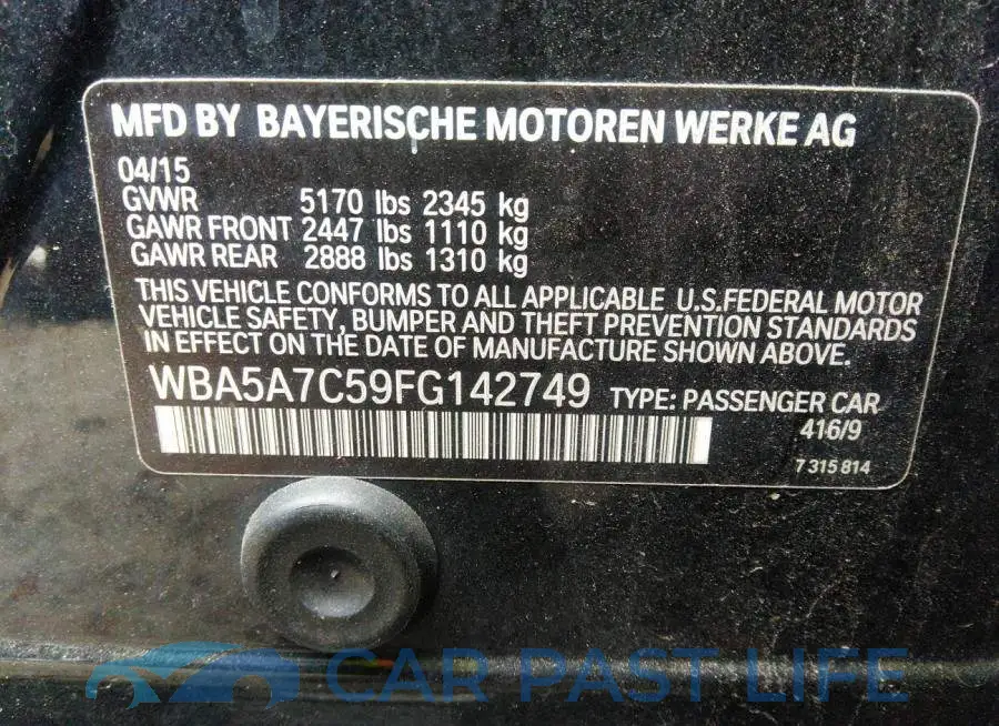 WBA5A7C59FG142749# 9