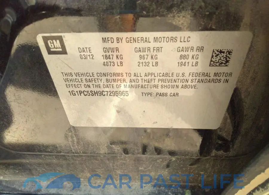1G1PC5SH9C7295965# 9