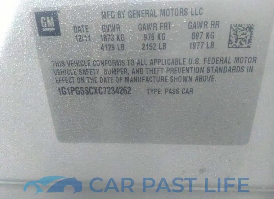 1G1PG5SCXC7234262# 9