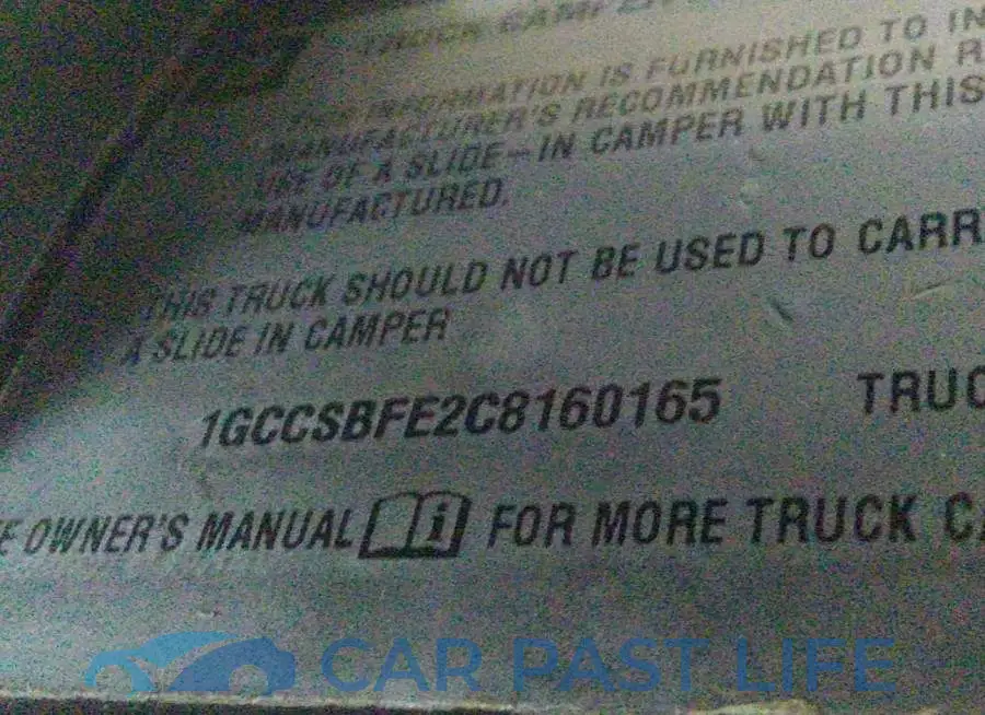 1GCCSBFE2C8160165# 9
