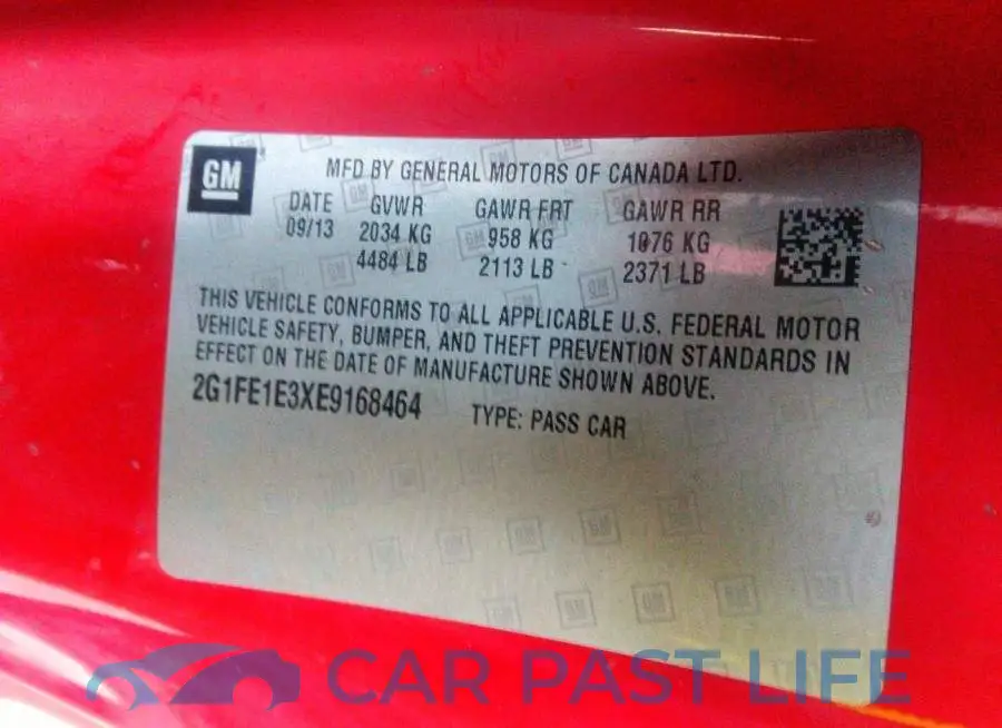 2G1FE1E3XE9168464# 9