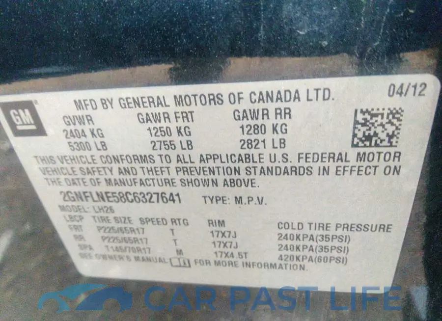 2GNFLNE58C6327641# 9