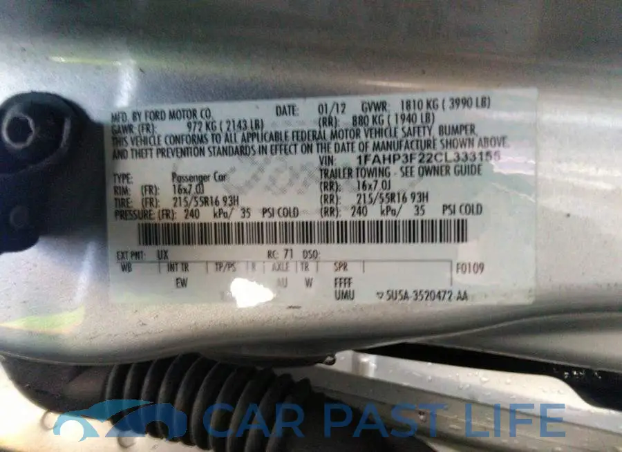 1FAHP3F22CL333155# 9