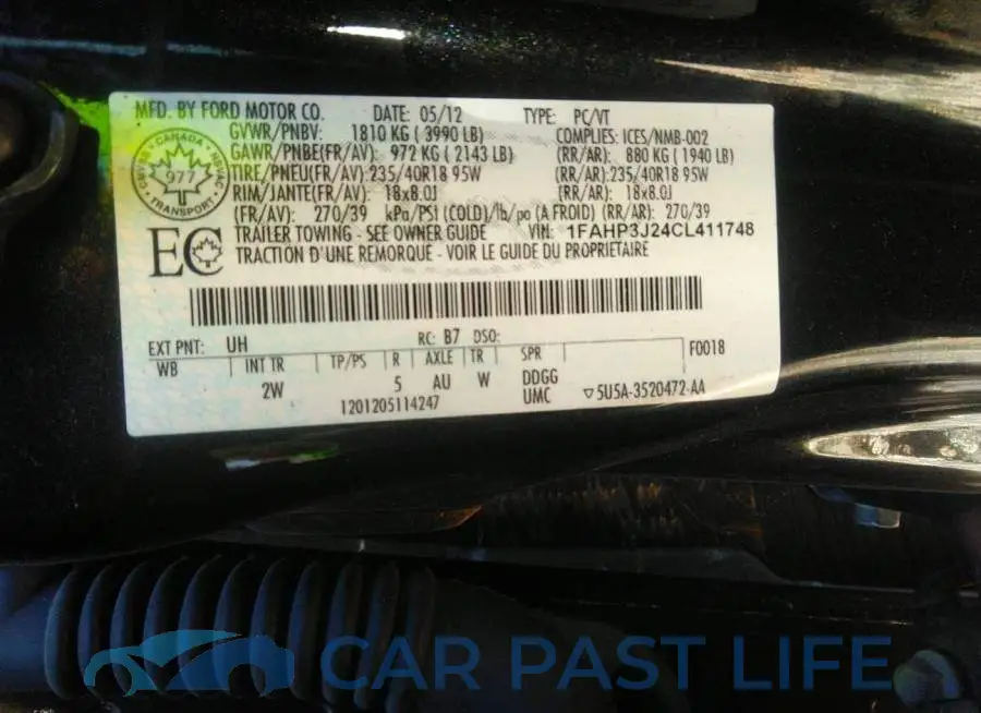 1FAHP3J24CL411748# 9
