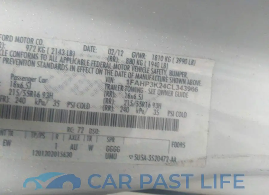 1FAHP3K24CL343966# 9