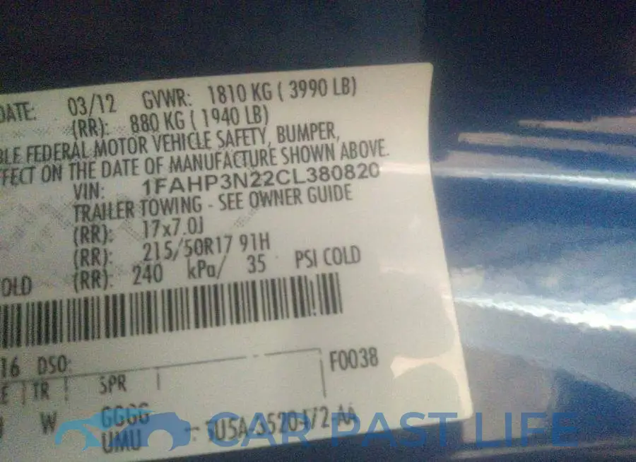 1FAHP3N22CL380820# 9