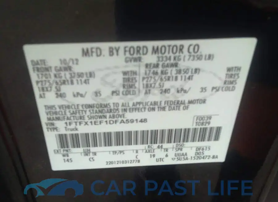 1FTFX1EF1DFA59148# 9