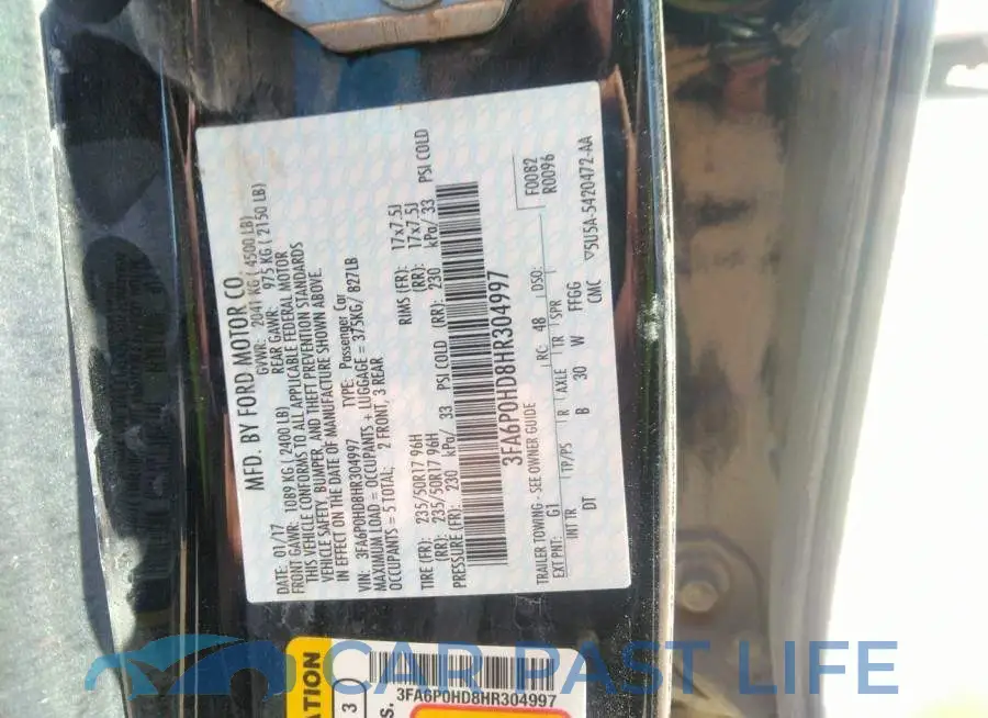 3FA6P0HD8HR304997# 9