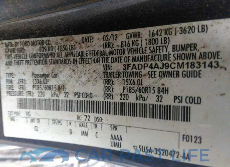 3FADP4AJ9CM183143# 9