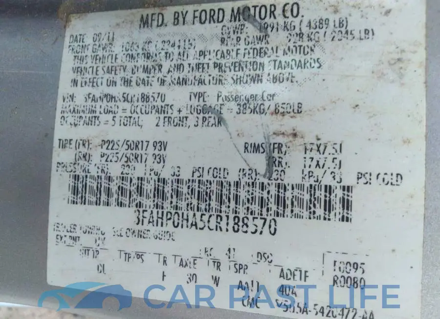 3FAHP0HA5CR188570# 9