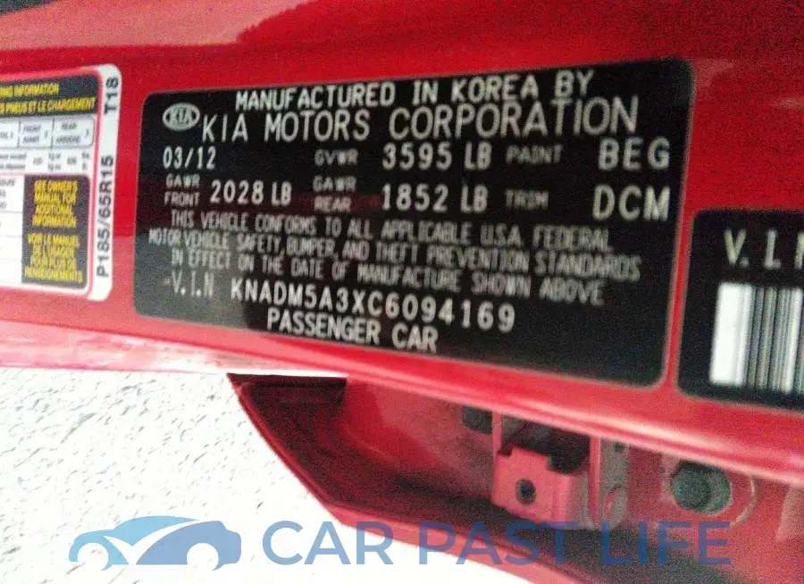KNADM5A3XC6094169# 9