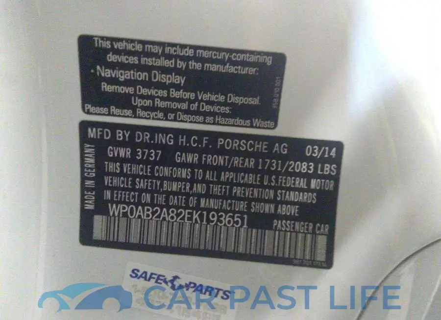 WP0AB2A82EK193651# 9