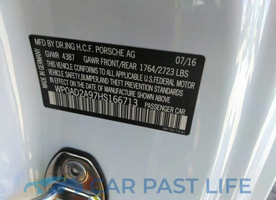 WP0AD2A97HS166713# 9