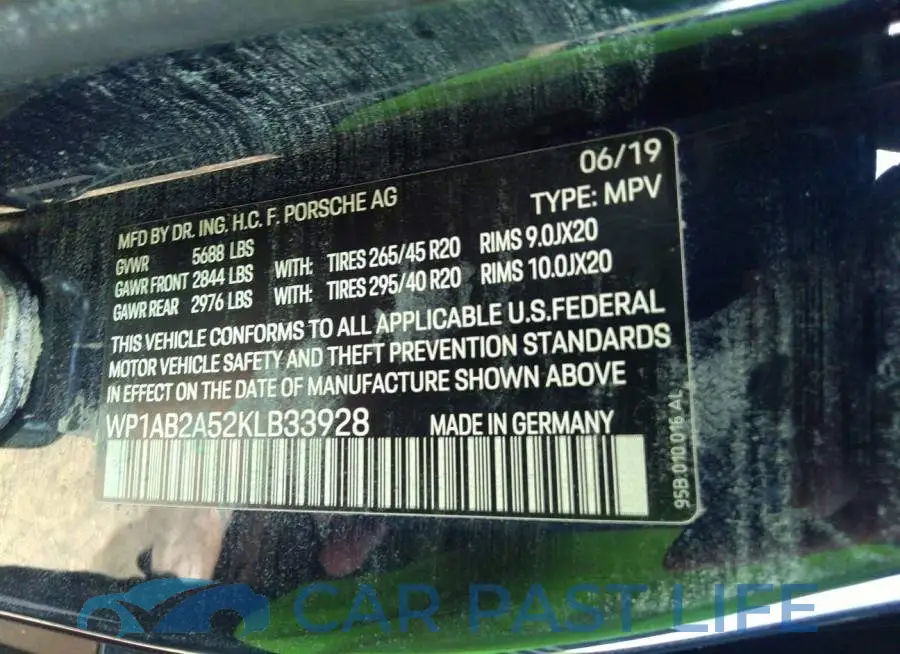 WP1AB2A52KLB33928# 9
