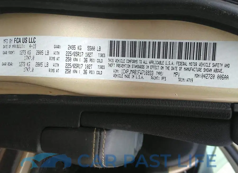 1C4PJMAB1FW716933# 9