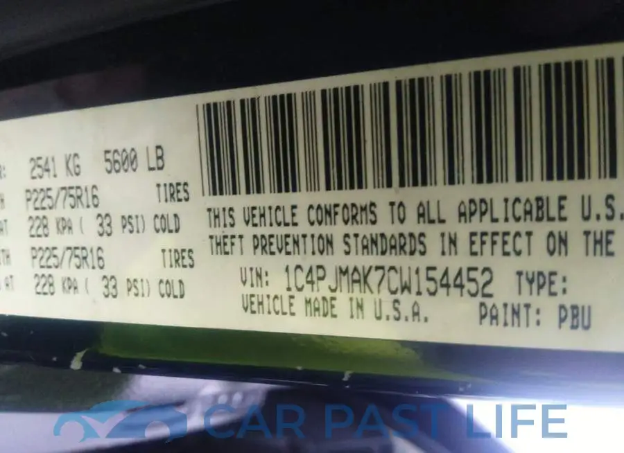 1C4PJMAK7CW154452# 9