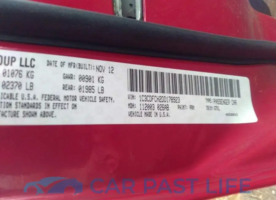 1C3CDFCH2DD178923# 9