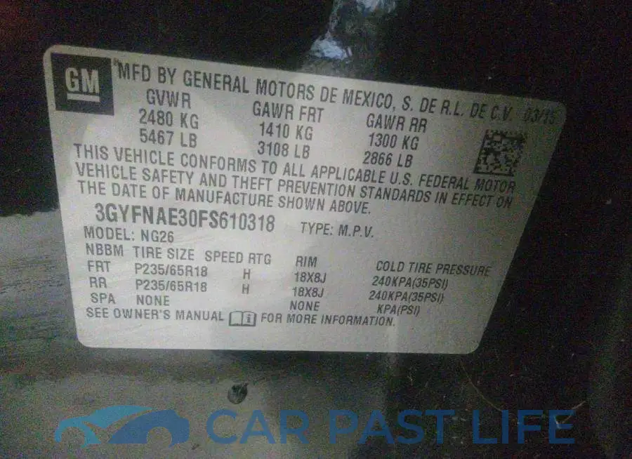 3GYFNAE30FS610318# 9