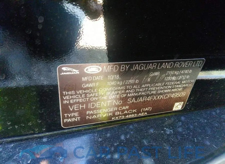 SAJAR4FXXKCP49509# 9