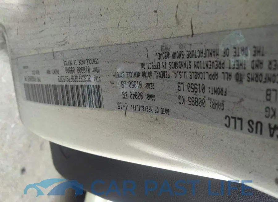 3C3CFFGE9FT615372# 9