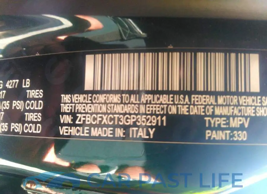 ZFBCFXCT3GP352911# 9