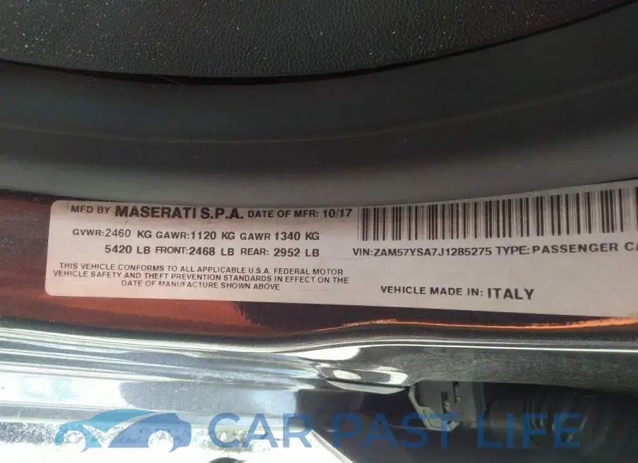 ZAM57YSA7J1285275# 9