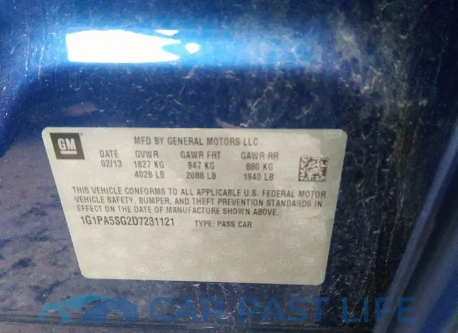 1G1PA5SG2D7231121# 9