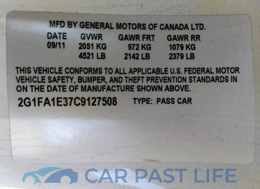 2G1FA1E37C9127508# 9