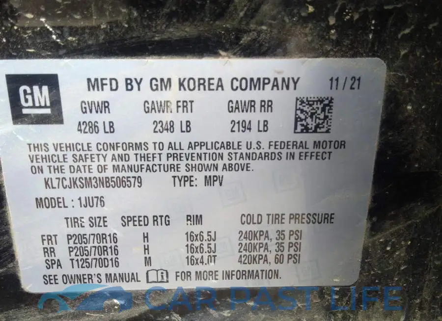 KL7CJKSM3NB506579# 9