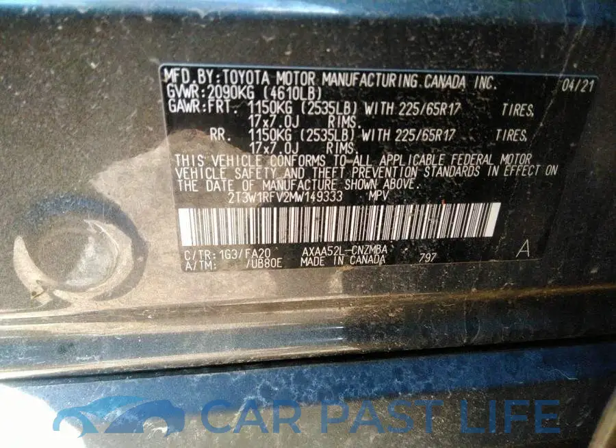 2T3W1RFV2MW149333# 9
