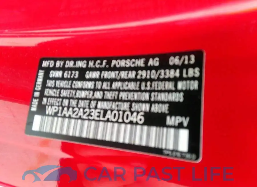 WP1AA2A23ELA01046# 9