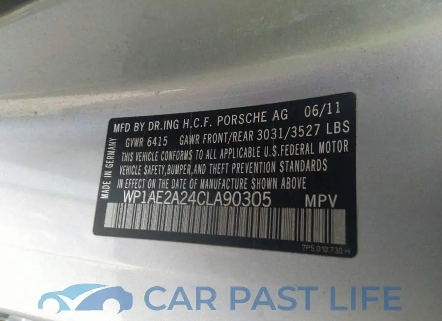 WP1AE2A24CLA90305# 9