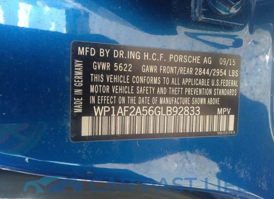 WP1AF2A56GLB92833# 9