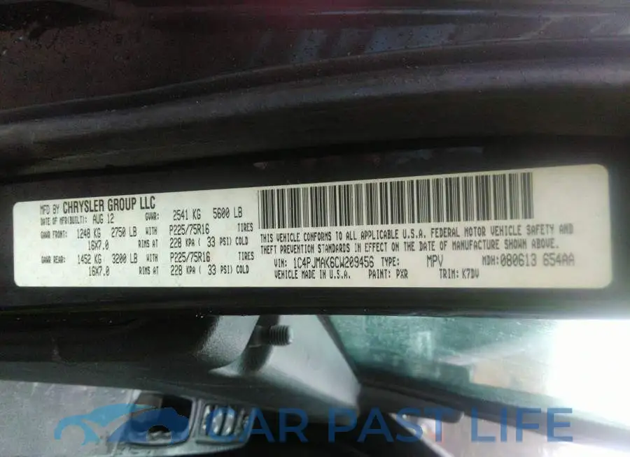 1C4PJMAK6CW209456# 9