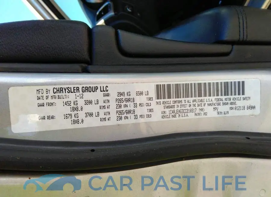 1C4RJEAG3CC210317# 9