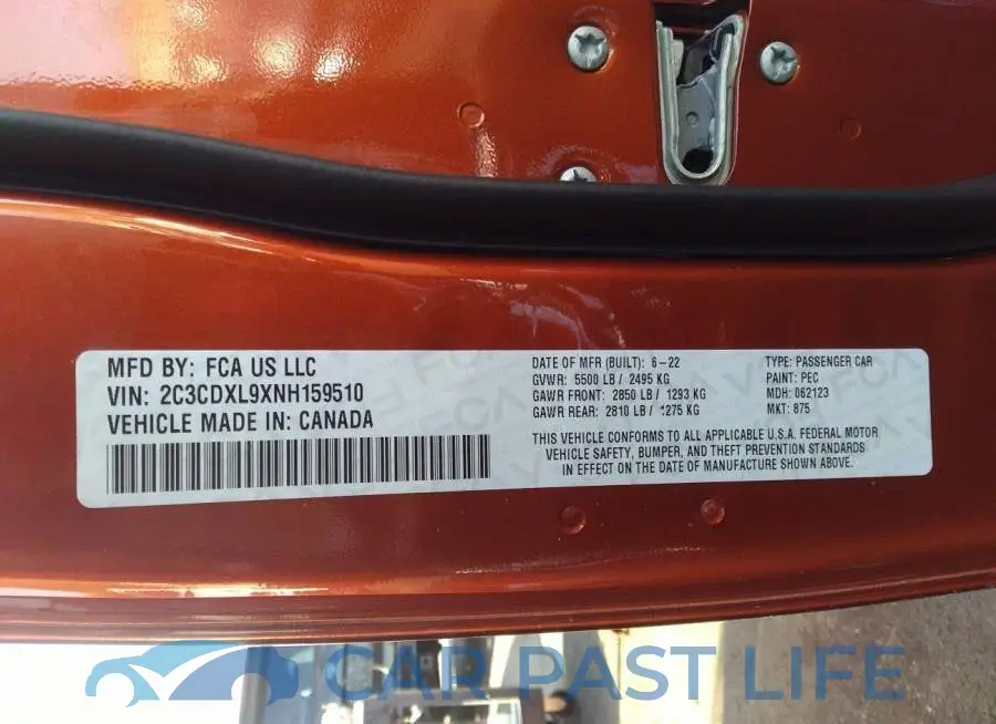 2C3CDXL9XNH159510# 9