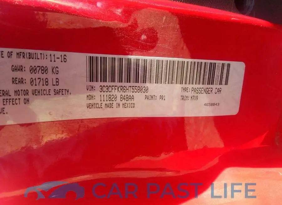 3C3CFFKR6HT558030# 9
